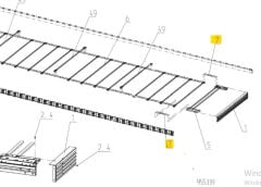 Schmitz Dorse Üst Çatı Katlama Plakası 650 Mm 1119869 , 1395458