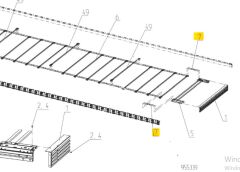 Schmitz Dorse Üst Çatı Katlama Plakası 650 Mm 1119869 , 1395458
