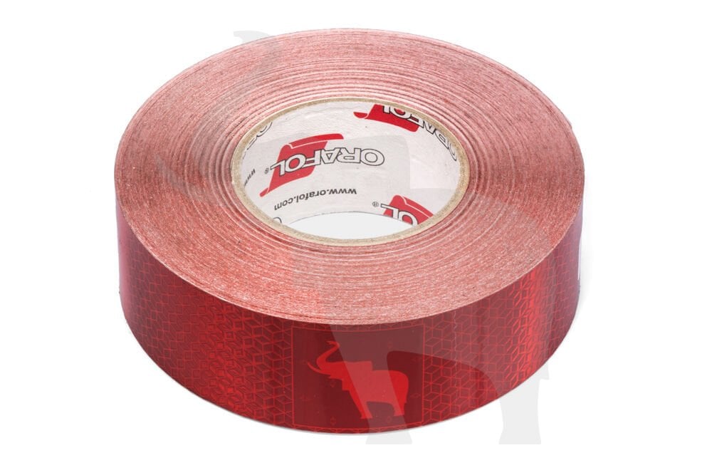 Schmitz Kırmızı Şerit Reflektör Logolu 50 Metre - 1141818 kırmızı