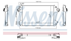 Nissens İntercool redyatörü , Intercooler SCANIA LPGRS DC9/13 CP 320/360/410/500 2362749