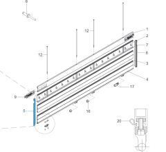 Krone dikey yan kapak profili 78cm  - 505605202