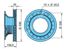 BPW Fren diski 03.088.35.12.7, 0308835127