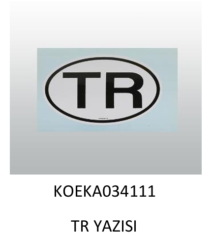 KOLUMAN TR YAZISI ETİKETİ KA034111