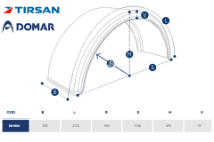 TIRSAN Domar Bütün Çamurluk Pilot DK1680 CA00095  , 43x212 cm
