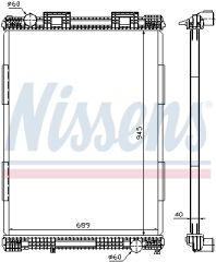 Nissens RADYATÖR 628700 MAN 19.423 / 19.463 ÇERÇEVESİZ 81061016438, 8MK376721481