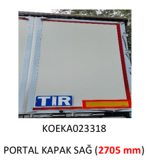 KOLUMAN TENTENELİ ARKA KAPAK SAĞ 2705MM KA023318