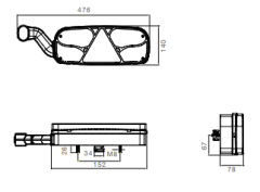Aspöck ecopoint I stop lambası sol boynuzlu 25-2210-001
