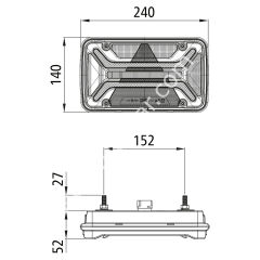Aspöck Multiled III 12V/24V Stop Lambası Sol 24-8931-007