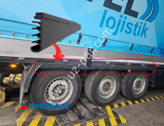 Tırsan yan çamurluk antisprey paspas , uzun  370X10 cm (3 teker üstü) CA00152 , korneşli