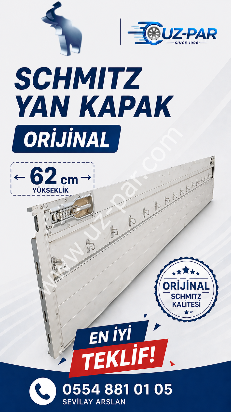 Schmitz yan kapak 62 cm eloksalli 1291119