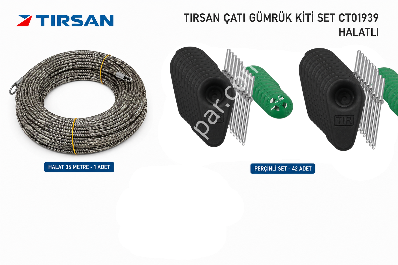 TIRSAN Çatı Gümrük Kiti Set CT01939 halatlı