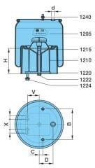 Bpw süspansiyon körüğü 881 05.429.43.38.0, 0542943380