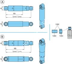 Bpw amortisör 2 adet 02.3722.89.02, 0237228902
