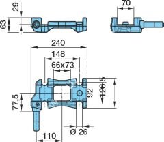 BPW Makas Kepi Amortisör Yatağı Sağ 05.032.22.10.0  0503222100 , 09.032.22.72.0