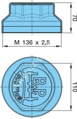Bpw porya kapağı eco plus 9 ton  03.212.25.31.0 0321225310 136X2