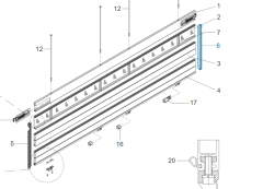 Krone dikey yan kapak profili 78cm -  505605203