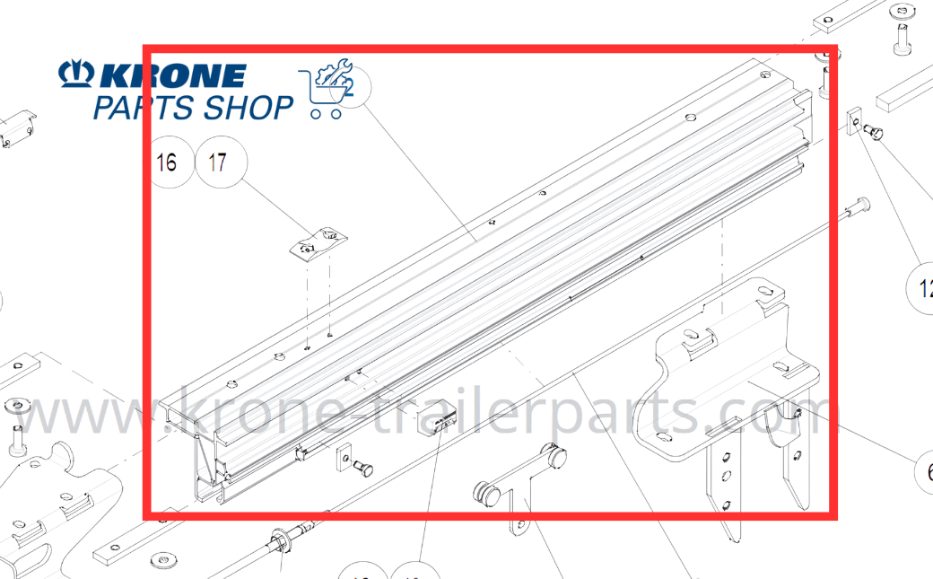 Krone Ray Çatı Sol (Edscha 125/L:13450/A:2100) - 505250795