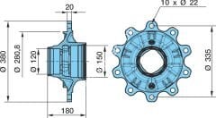 BPW Orijinal Ecoplas Dorse Porya 12 Tonluk 0327243290 , dolusu 0980107350 ,KP161215