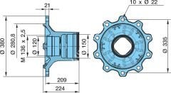 BPW ORJ 12 TON DİSKLİ PORYA BOŞ KP.16.04.01 KP160401 0327243140, 0327243142