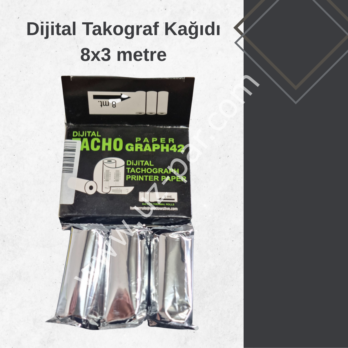 Dijital Takograf Kağıdı kutu 8x3 metre Takoğraf kağıdı 67821244