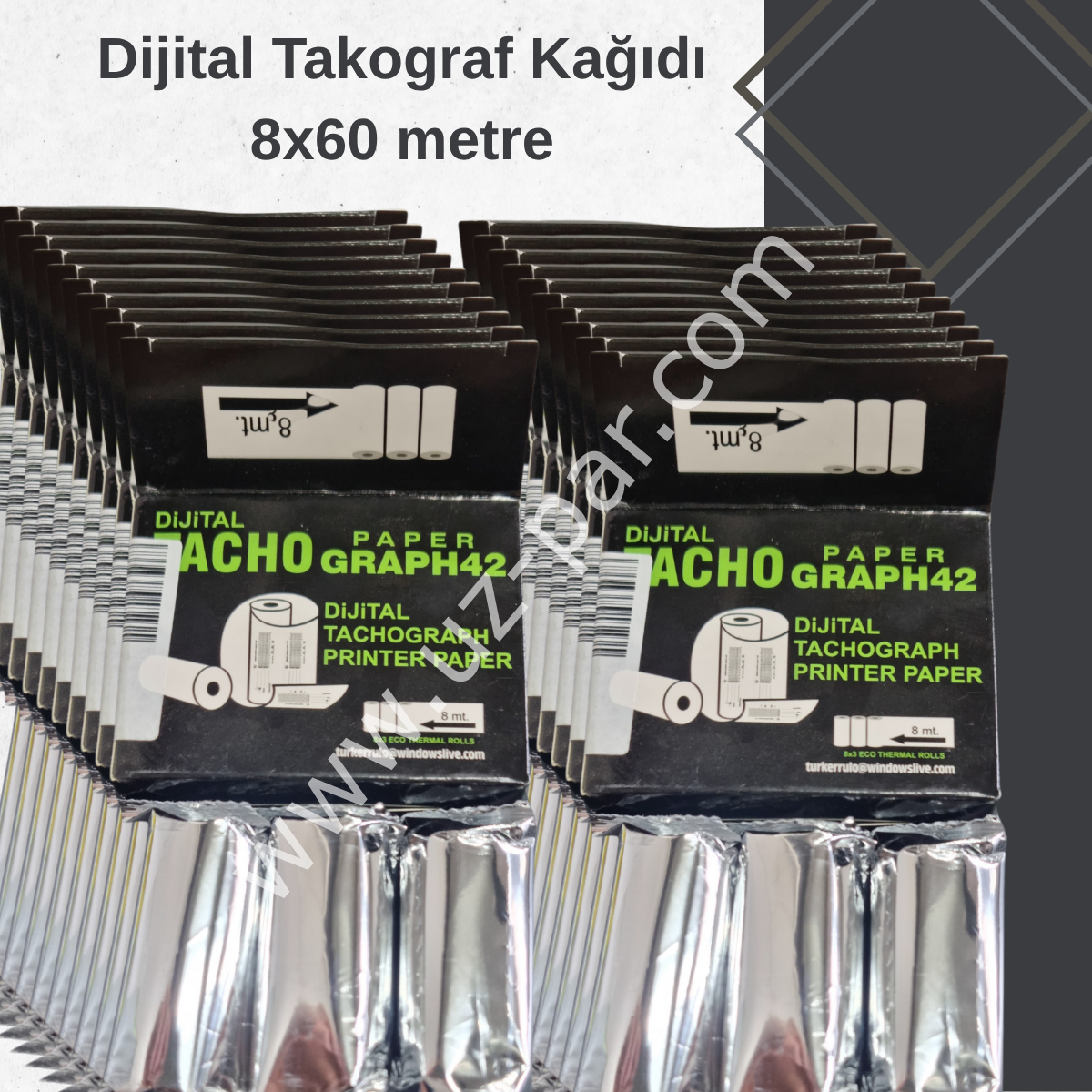 Dijital Takograf Kağıdı 20 kutu , 8x60 metre Takoğraf kağıdı 67821244