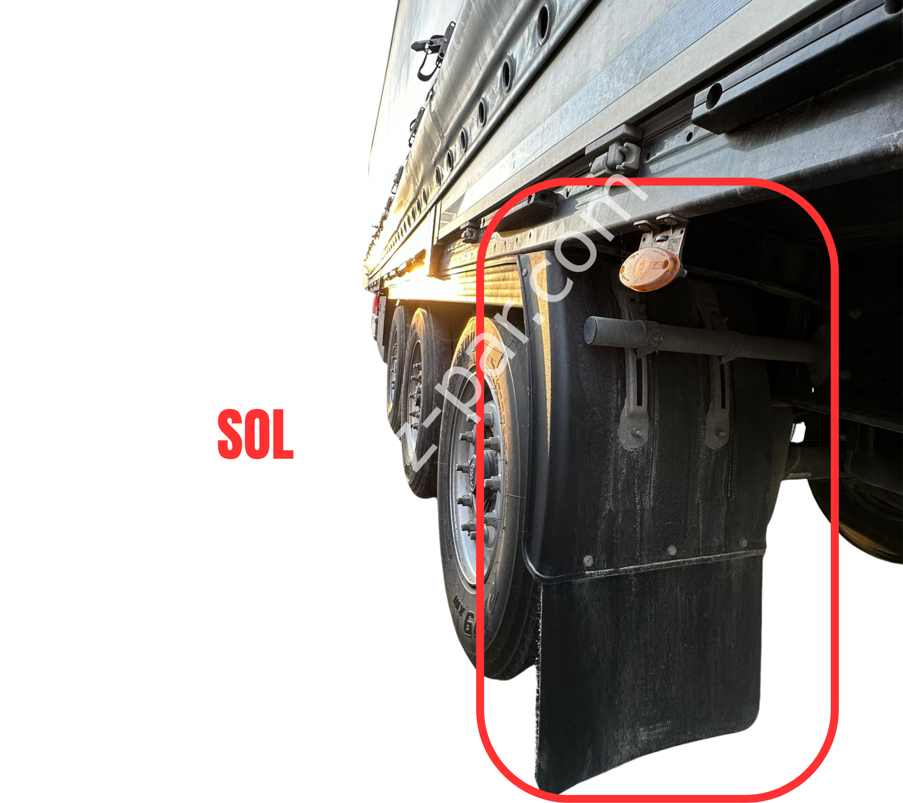 TIRSAN Çamurluk SOL Teker Arkası Komple 81 cm (kelepçeli) CA00777