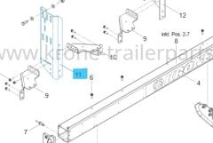 KRONE Y.M Tampon Ayağı Sol 515147233 2021 Sonrası