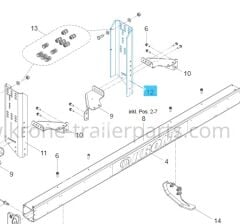 KRONE Y.M Tampon Ayağı Sağ 515147234 2021 Sonrası