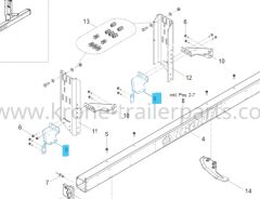 KRONE Y.M. Tampon Ve Ayak Arasındaki Bağlantı Braketi A sol 515147219