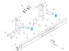 KRONE Y.M. Tampon Ve Ayak Arasındaki Bağlantı Braketi B Sağ 515147220